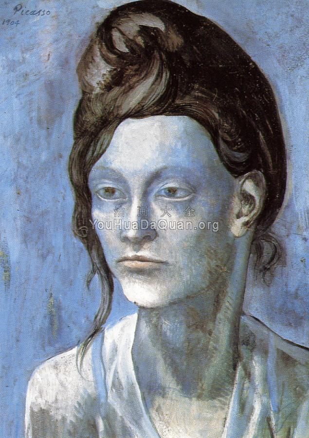 梳着钢盔般发式的女人 - 巴勃罗·毕加索